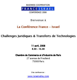 Business Cooperation France Israel Valley